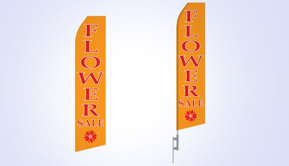 Flower Sale Stock Flag - 16ft