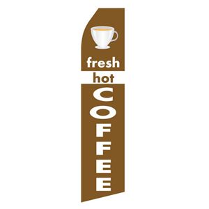 Fresh Hot Coffee Stock Flag - 16ft