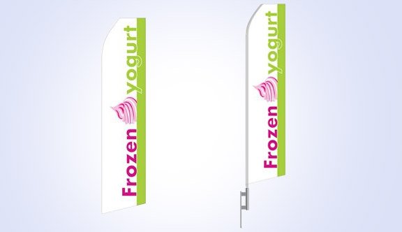 Frozen Yogurt Stock Flag - 16ft