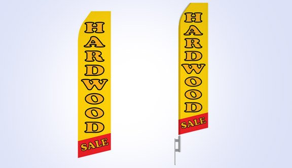 Hardwood Sale Stock Flag - 16ft