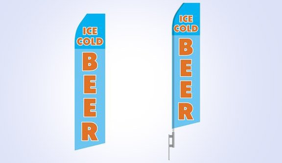 Ice Cold Beer Stock Flag - 16ft