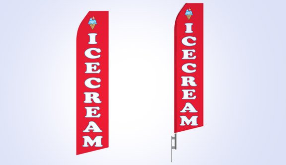 Ice Cream Stock Flag - 16ft