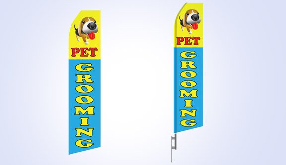 Pet Grooming Stock Flag - 16ft