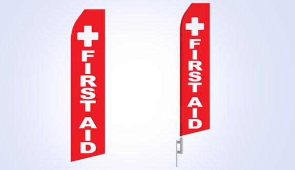 First Aid Stock Flag - 16ft