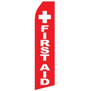 First Aid Stock Flag - 16ft