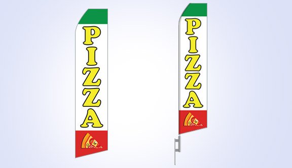 Pizza Stock Flag - 16ft