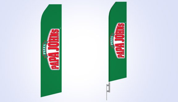 Papa John''s Pizza Logo Stock Flag - 16ft