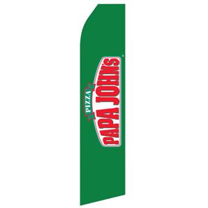 Papa John''s Pizza Logo Stock Flag - 16ft