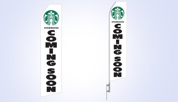 Starbucks Coffee Logo Coming Soon Stock Flag - 16ft