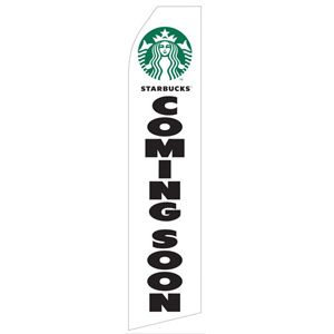 Starbucks Coffee Logo Coming Soon Stock Flag - 16ft