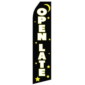 Open Late Stock Flag - 16ft