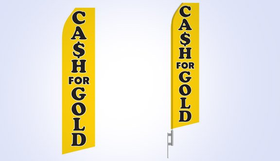 Cash For Gold Stock Flag - 16ft