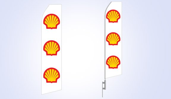 Shell Gas Logo Stock Flag - 16ft