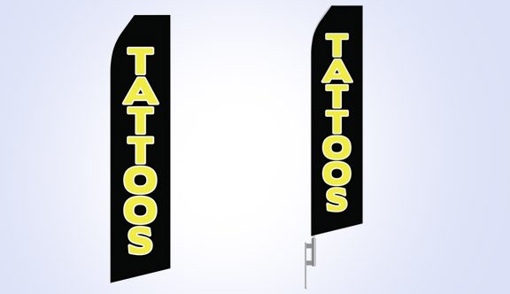 Tattoos Stock Flag - 16ft