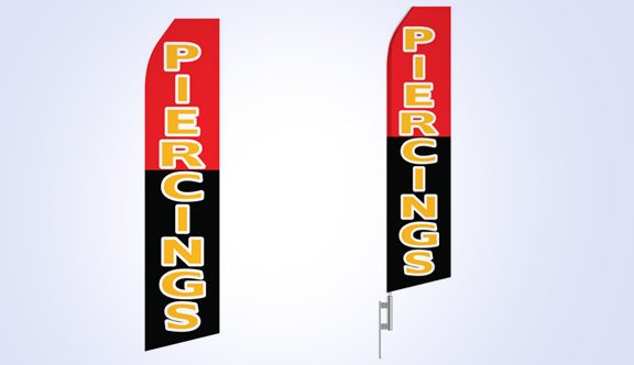 Piercings Stock Flag - 16ft