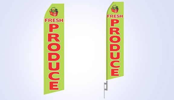 Fresh Produce Stock Flag - 16ft