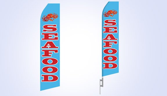 Seafood Stock Flag - 16ft