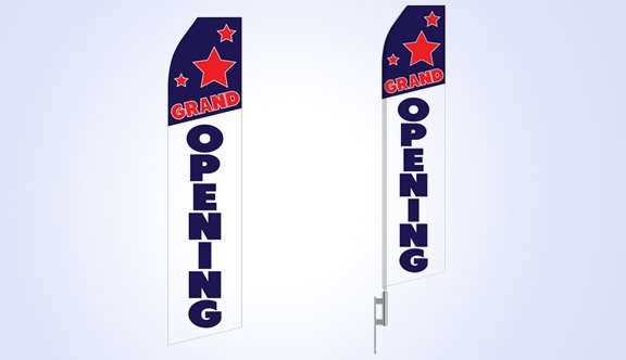 Grand Opening Stock Flag - 16ft