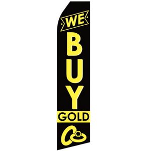 We Buy Gold Stock Flag - 16ft