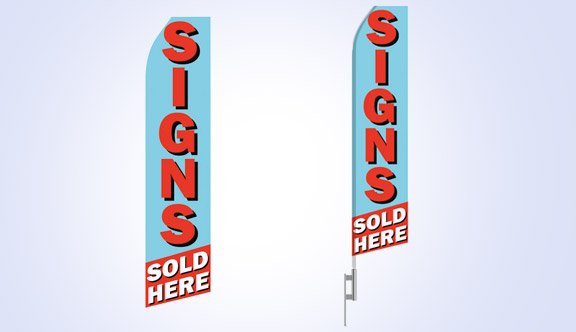 Sign Sold Here Stock Flag - 16ft