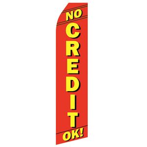 No Credit OK Stock Flag - 16ft