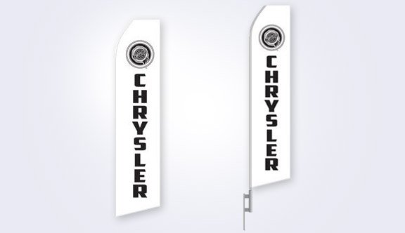 Chrysler Logo Stock Flag - 16ft