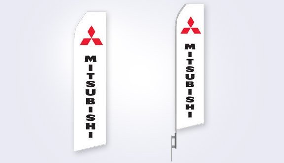 Mitsubishi Logo Stock Flag - 16ft