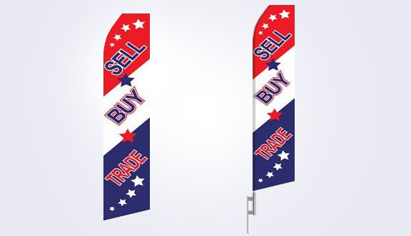 Sell, Buy, Trade Stock Flag - 16ft