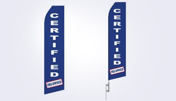 Certified Pre-Owned Stock Flag - 16ft