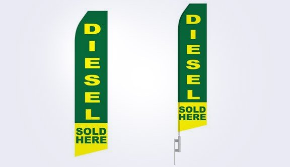 Diesel Sold Here Econo Stock Flag - 16ft