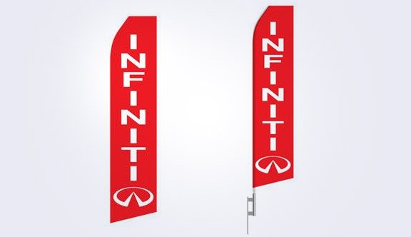 Red Infiniti Stock Flag - 16ft