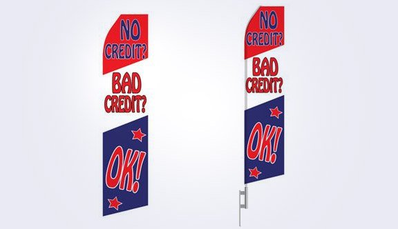 No Credit/Bad Credit OK! Stock Flag - 16ft