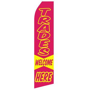 Trades Welcome Here Stock Flag - 16ft