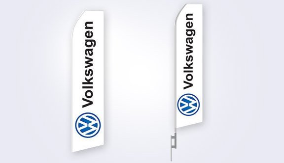 Volkswagen Logo Stock Econo Flag - 16ft