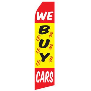 We Buy Cars Stock Flag - 16ft