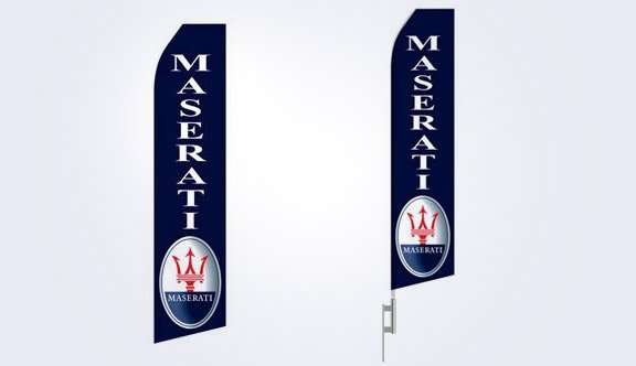 Maserati Logo Stock Flag - 16ft