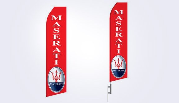 Maserati Logo Stock Flag - 16ft