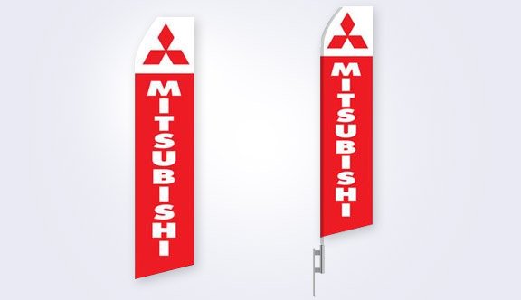 Mitsubishi Logo Stock Flag - 16ft