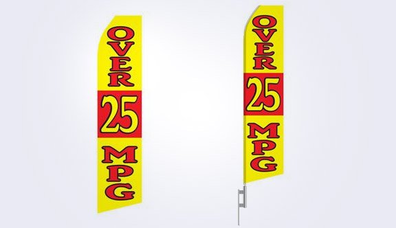 Over 25 MPG Stock Flag - 16ft