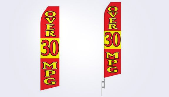 Over 30 MPG Stock Flag - 16ft