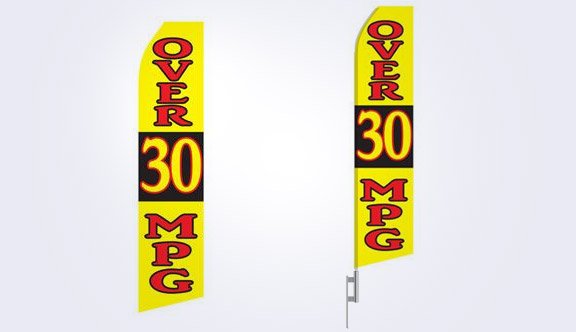 Over 30 MPG Stock Flag - 16ft