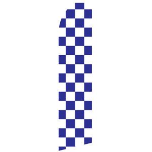 Purple and White Checkered Stock Flag - 16ft