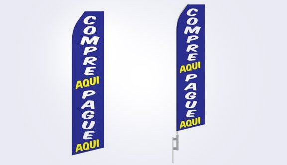 Compre Aqui and Pague Aqui Stock Flag - 16ft