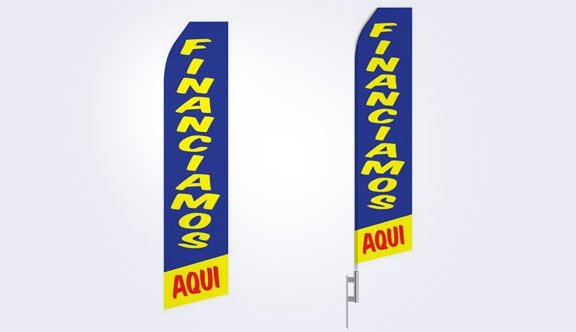 Financiamos Aqui Stock Flag - 16ft