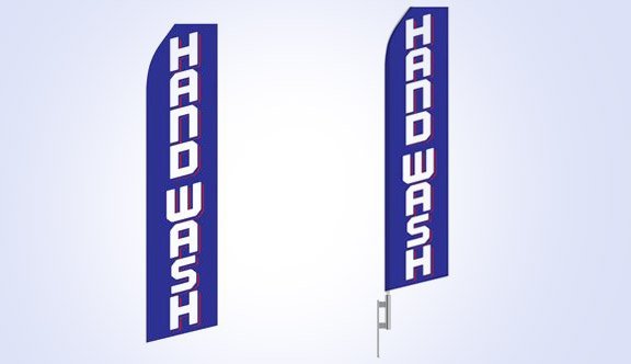 Hand Wash Stock Flag - 16ft