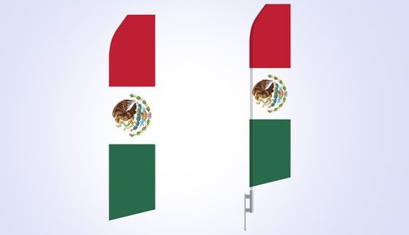 Mexican Flag Stock Flag - 16ft