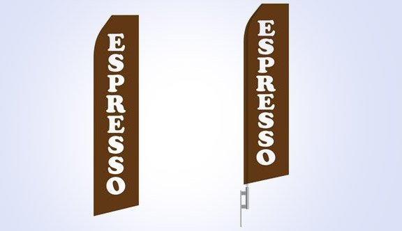 Espresso Stock Flag - 16ft