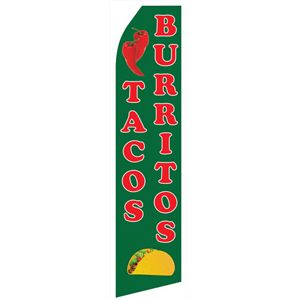 Tacos and Burritos Stock Flag - 16ft