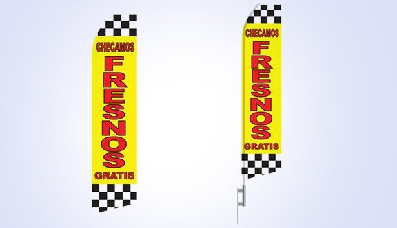 Checamos Fresnos Gratis Stock Flag - 16ft