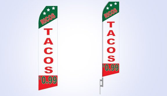 Ricos Tacos Stock Flag - 16ft